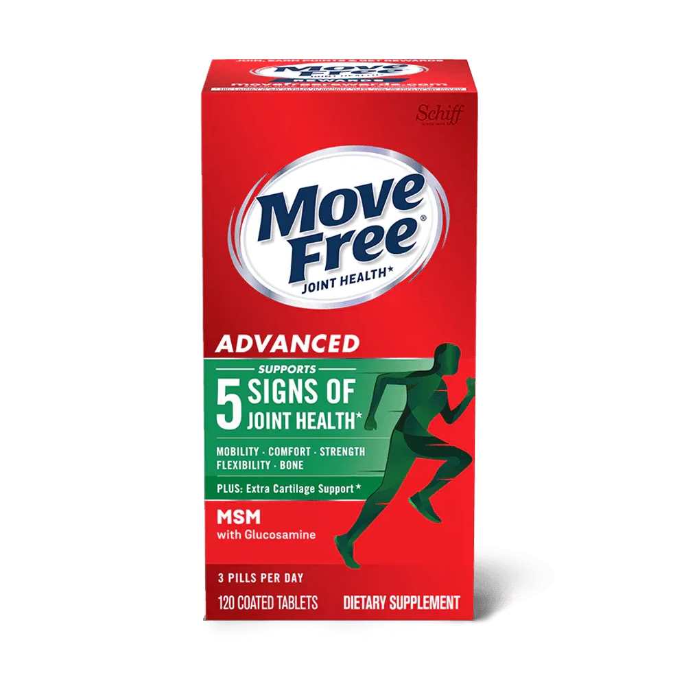 Move Free Advanced Joint Support, Glucosamine, Chondroitin + Msm 120 Tablets