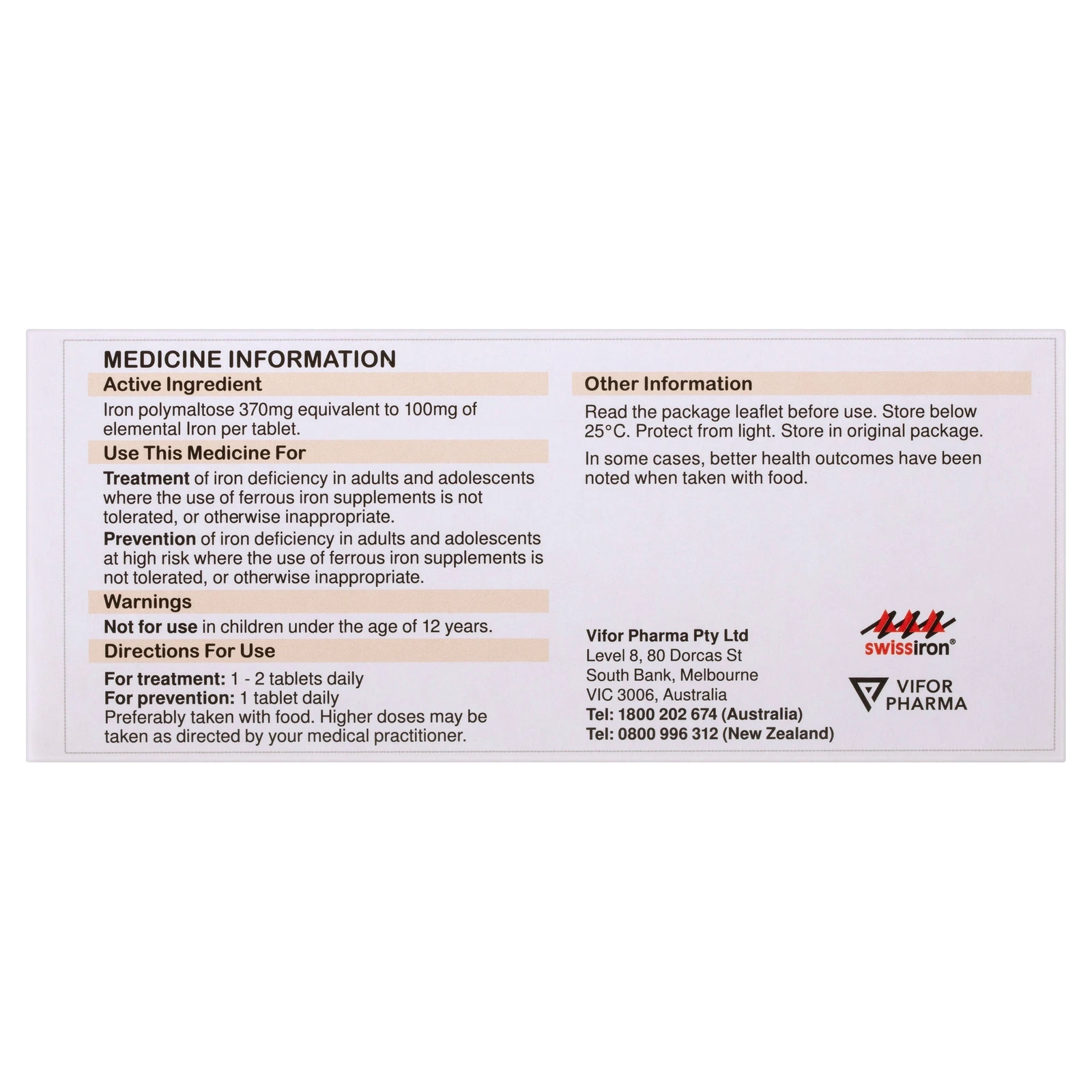 Maltofer Oral Iron 100mg 30 Tablets thumbnail 2