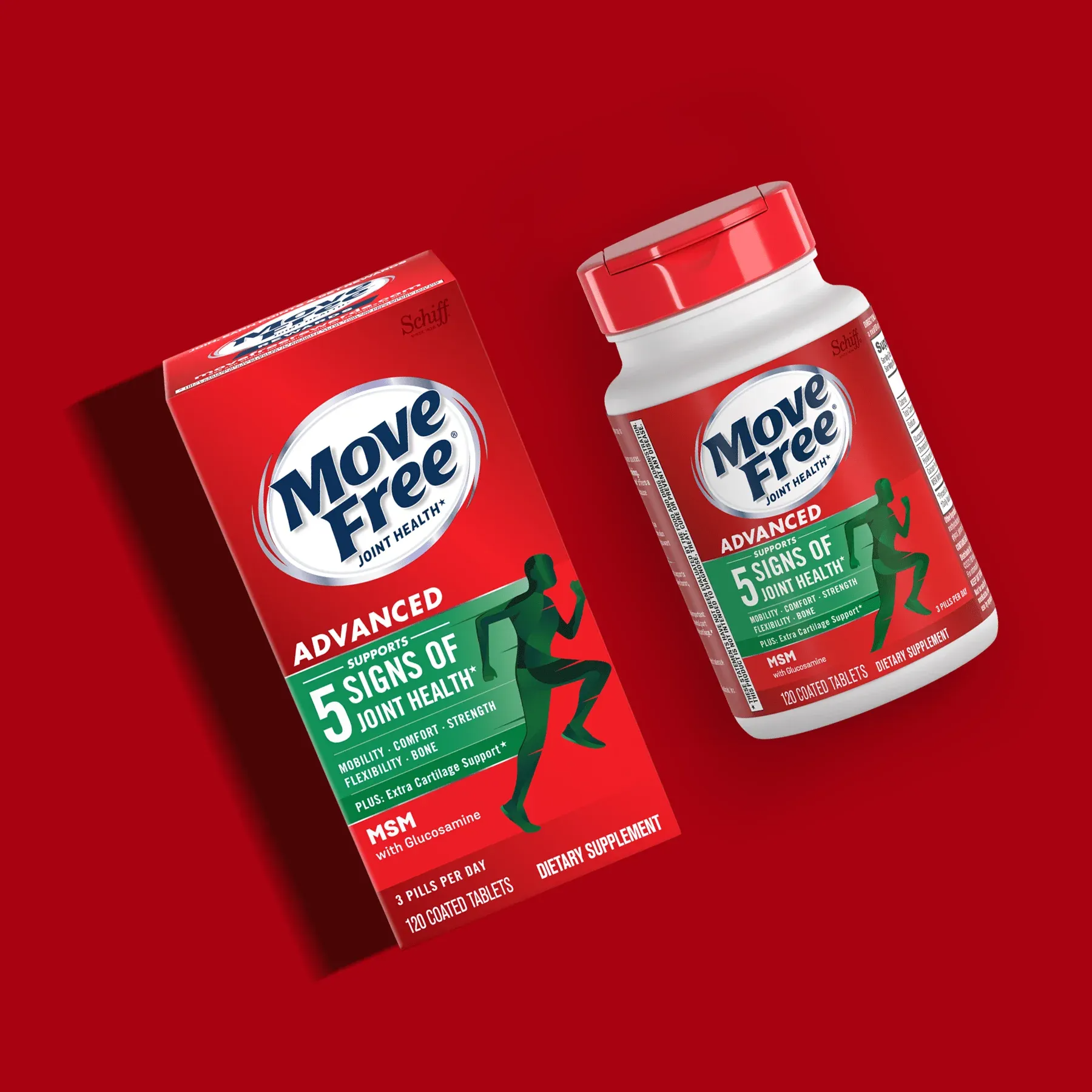 Move Free Advanced Joint Support, Glucosamine, Chondroitin + Msm 120 Tablets thumbnail 2