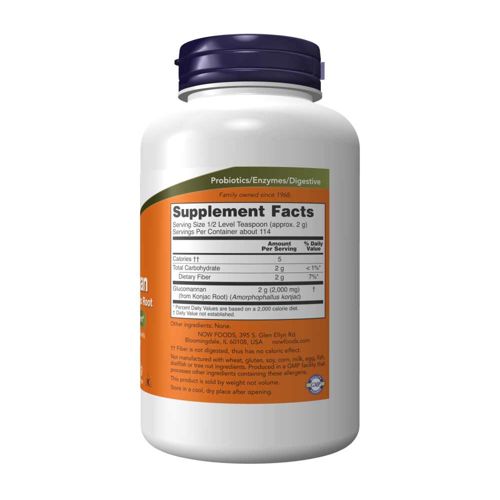 Now Foods Glucomannan Powder – Konjac Root Fiber for Weight &amp; Cholesterol – 227g thumbnail 2
