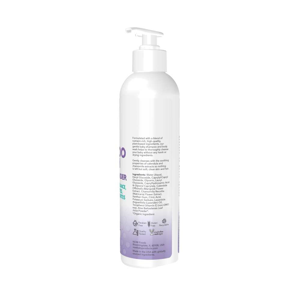 Now Foods Gentle Baby Shampoo &amp; Wash – Calming Lavender – 8 Oz. (237 M L) thumbnail 2