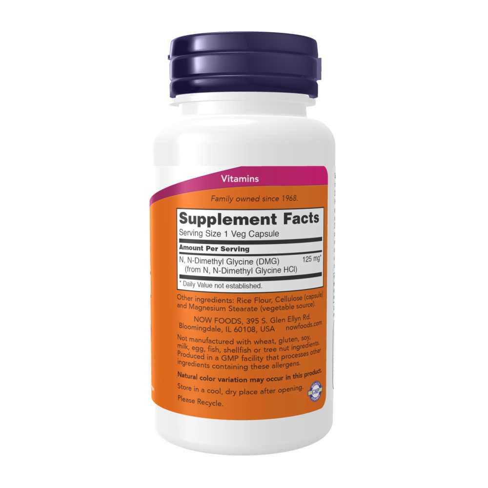 Now Foods Dmg 125 Mg – Methyl Donor &amp; Nutritional Support – 100 Veg Capsules thumbnail 2