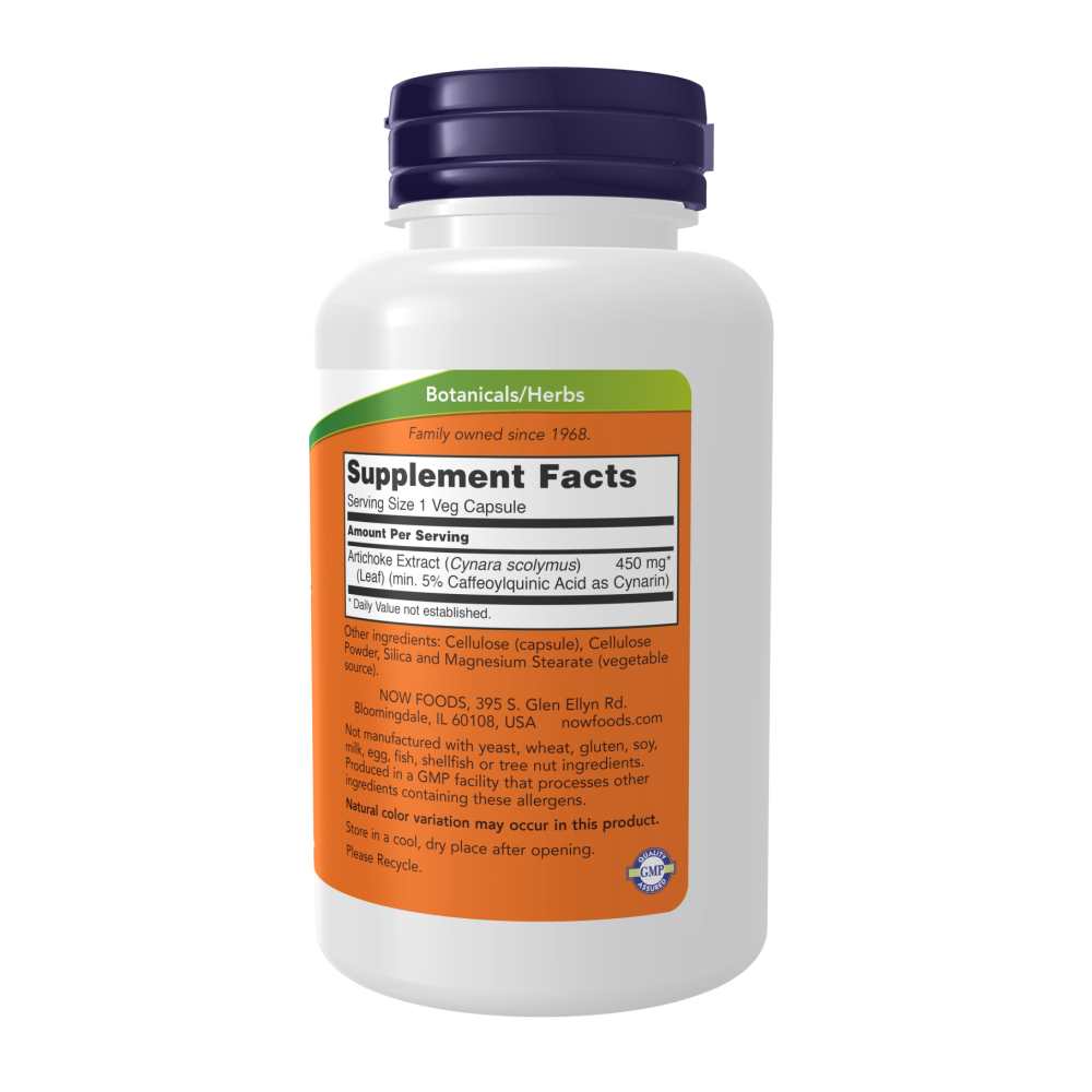 Now Foods Artichoke Extract 450 Mg – Digestive &amp; Vascular Health Support – 5% Cynarin Standardized – 90 Veg Capsules thumbnail 2