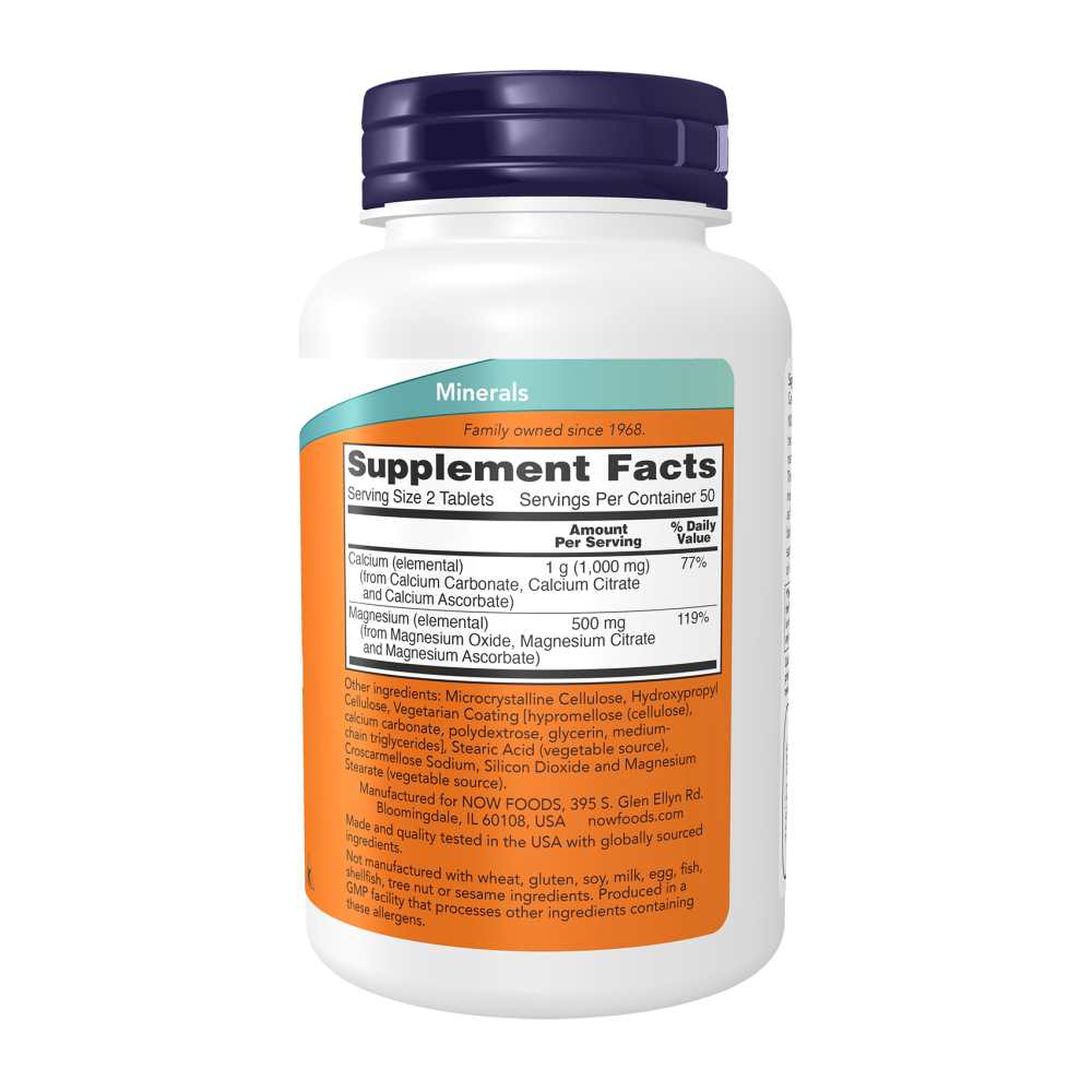 Now Foods Calcium &amp; Magnesium – Bone Health Support – 2:1 Ratio – 100 Tablets thumbnail 3