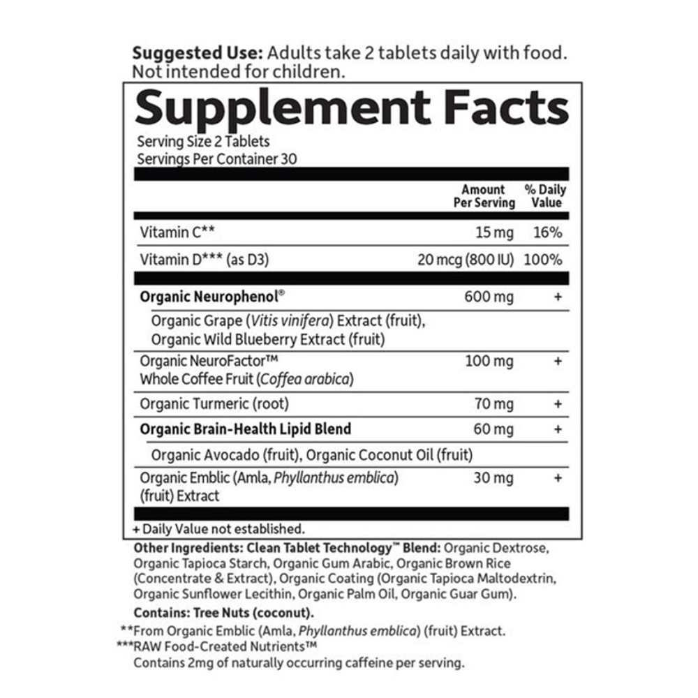 Garden of Life Dr. Formulated Memory &amp; Focus for Adults 40+ 60 Tablets thumbnail 2