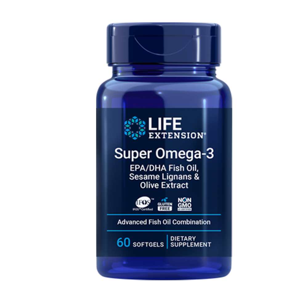 Life Extension Super Omega-3 Epa/dha Fish Oil, Sesame Lignans &amp; Olive Extract 120 Softgels thumbnail 3