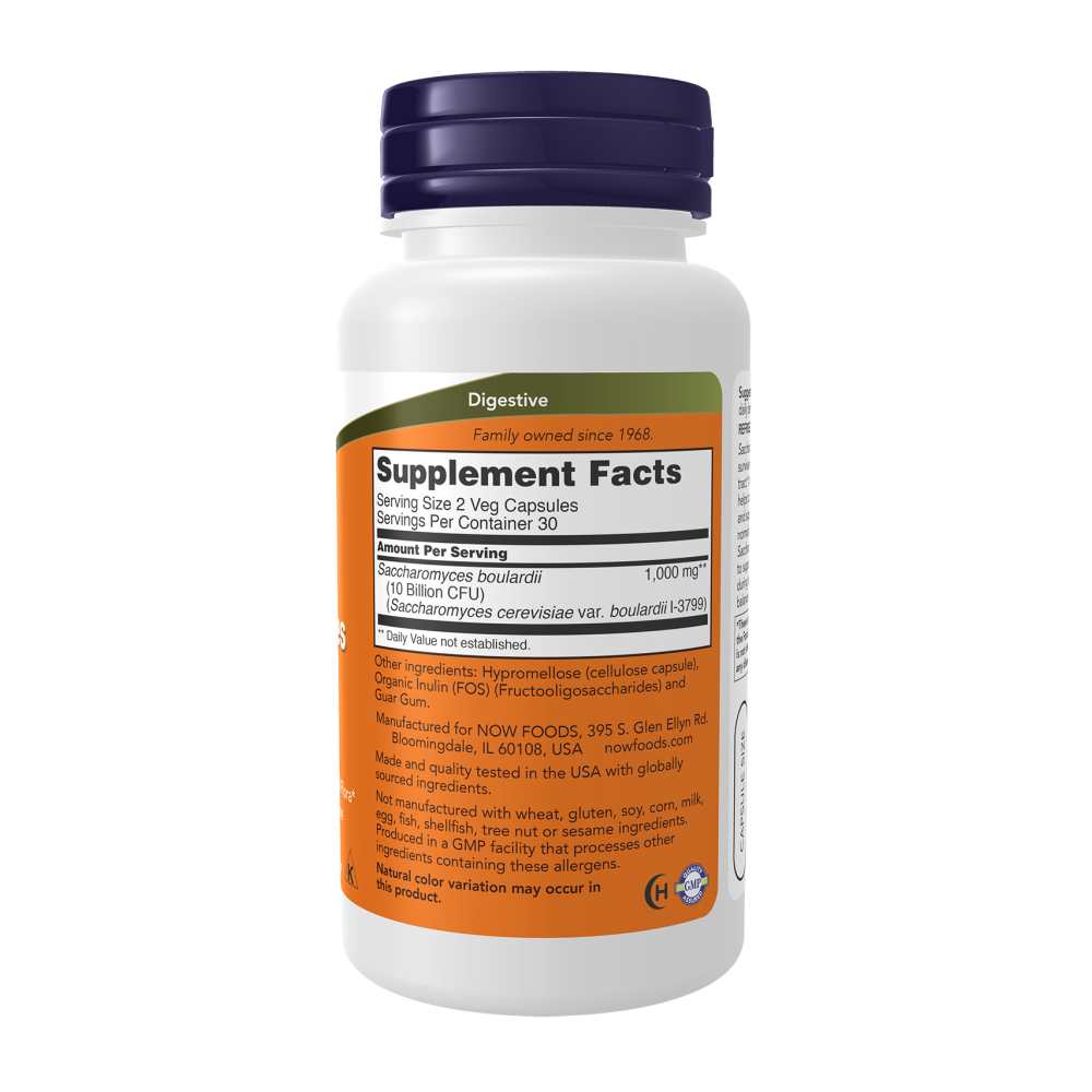 Now Foods Saccharomyces Boulardii – 5 Billion Cfu Probiotic – Digestive &amp; Intestinal Balance Support – 60 Veg Capsules thumbnail 2