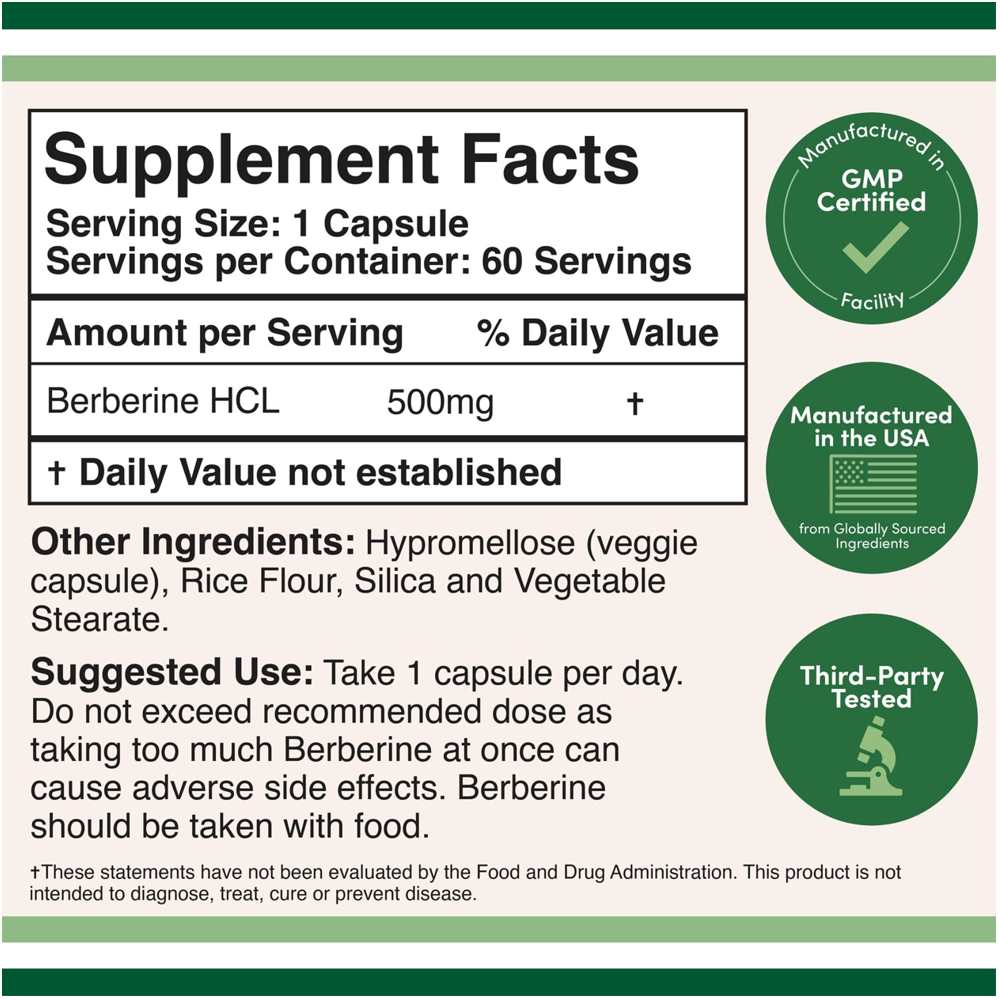 Double Wood Berberine 500mg – Cardiovascular &amp; Metabolic Support (60 Capsules) thumbnail 2