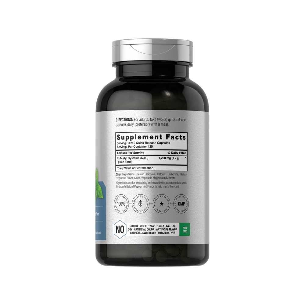 Horbäach Nac 1200mg per Serving | 250 Capsules thumbnail 2