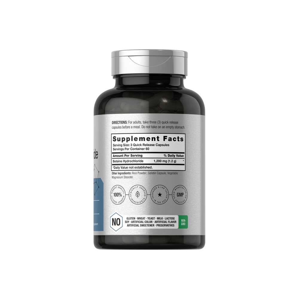 Horbäach Betaine 1200mg per Serving | 180 Capsules thumbnail 2