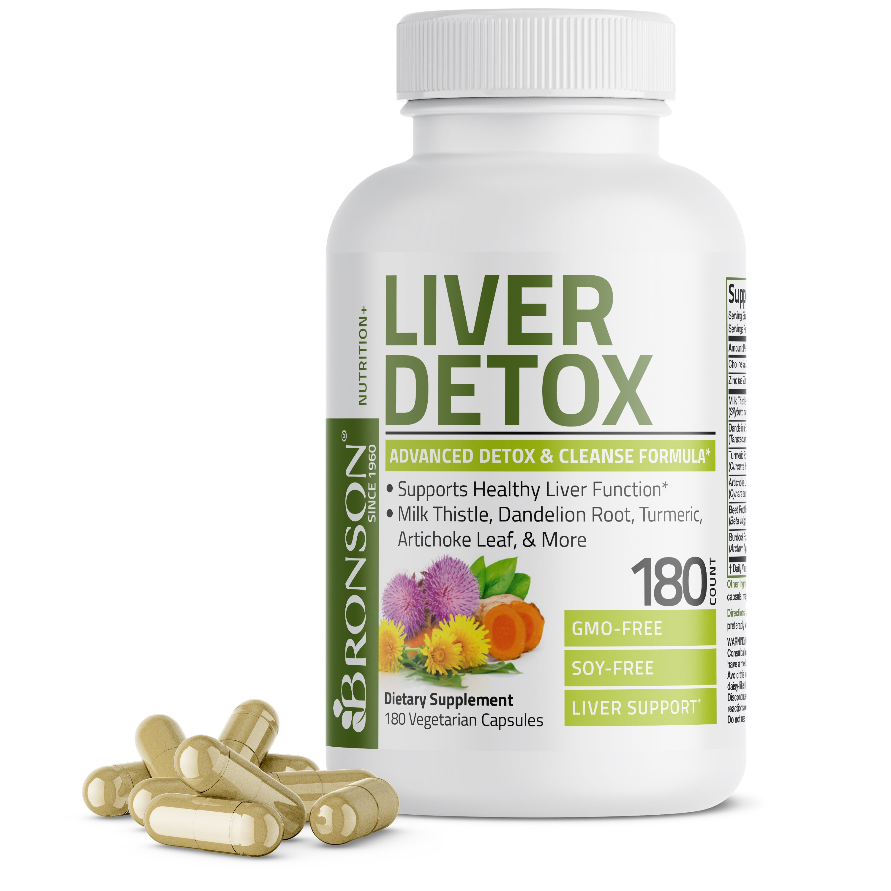 Bronson Vitamins Liver Detox Advanced Detox &amp; Cleansing Formula 60 Caps thumbnail 2