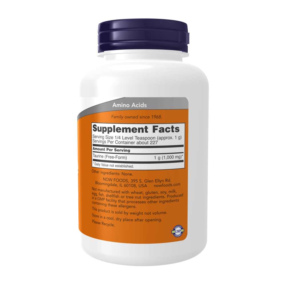 Now Foods Taurine Pure Powder 227g – Nervous System &amp; Eye Health thumbnail 2