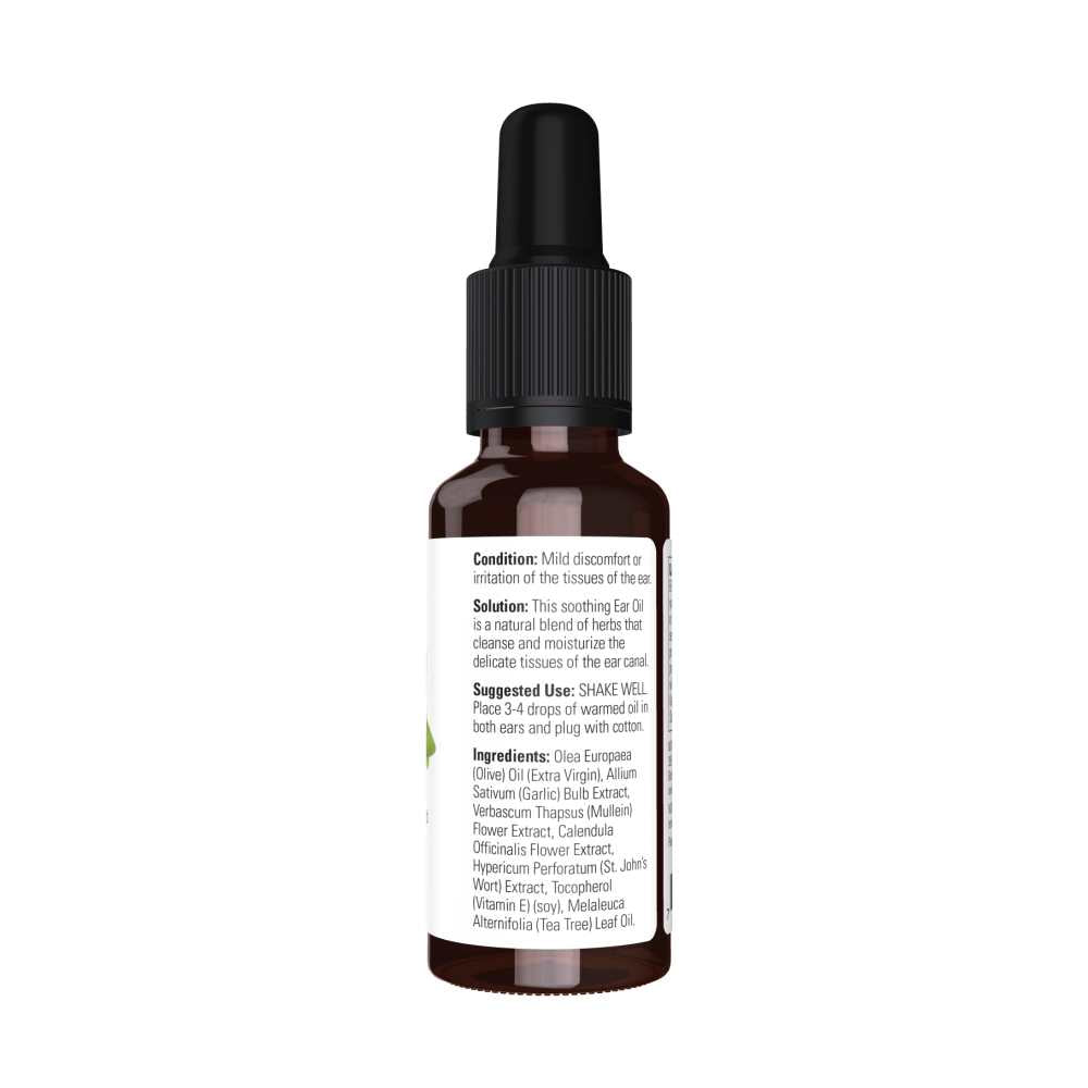 Now Foods Ear Oil – Soothing Herbal Blend with Garlic, Mullein &amp; Tea Tree Oil – Natural Ear Care Drops – 30 M L thumbnail 2