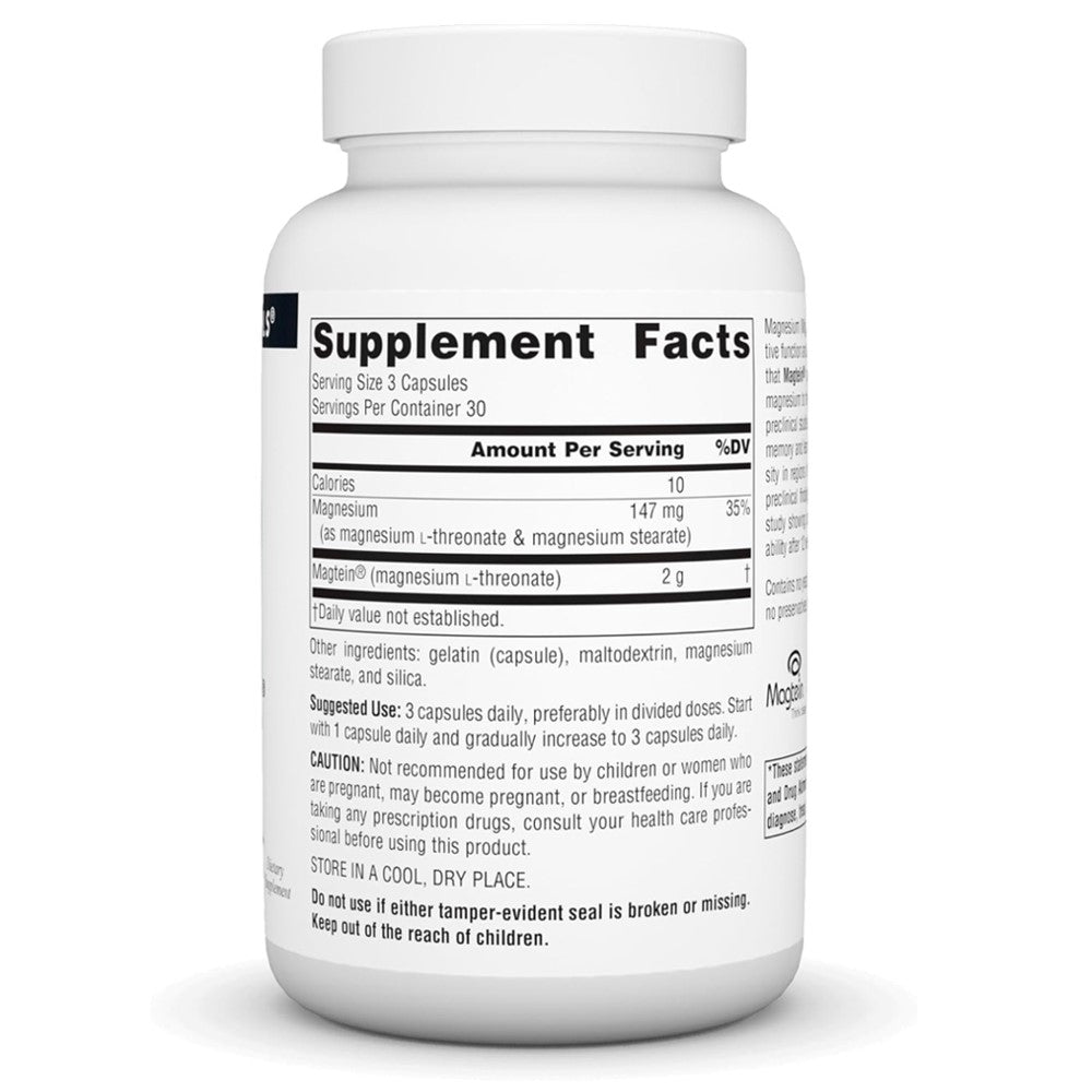 Source Naturals Magtein® Magnesium L-Threonate 667mg – Learning &amp; Memory Support | 90 Capsules thumbnail 2