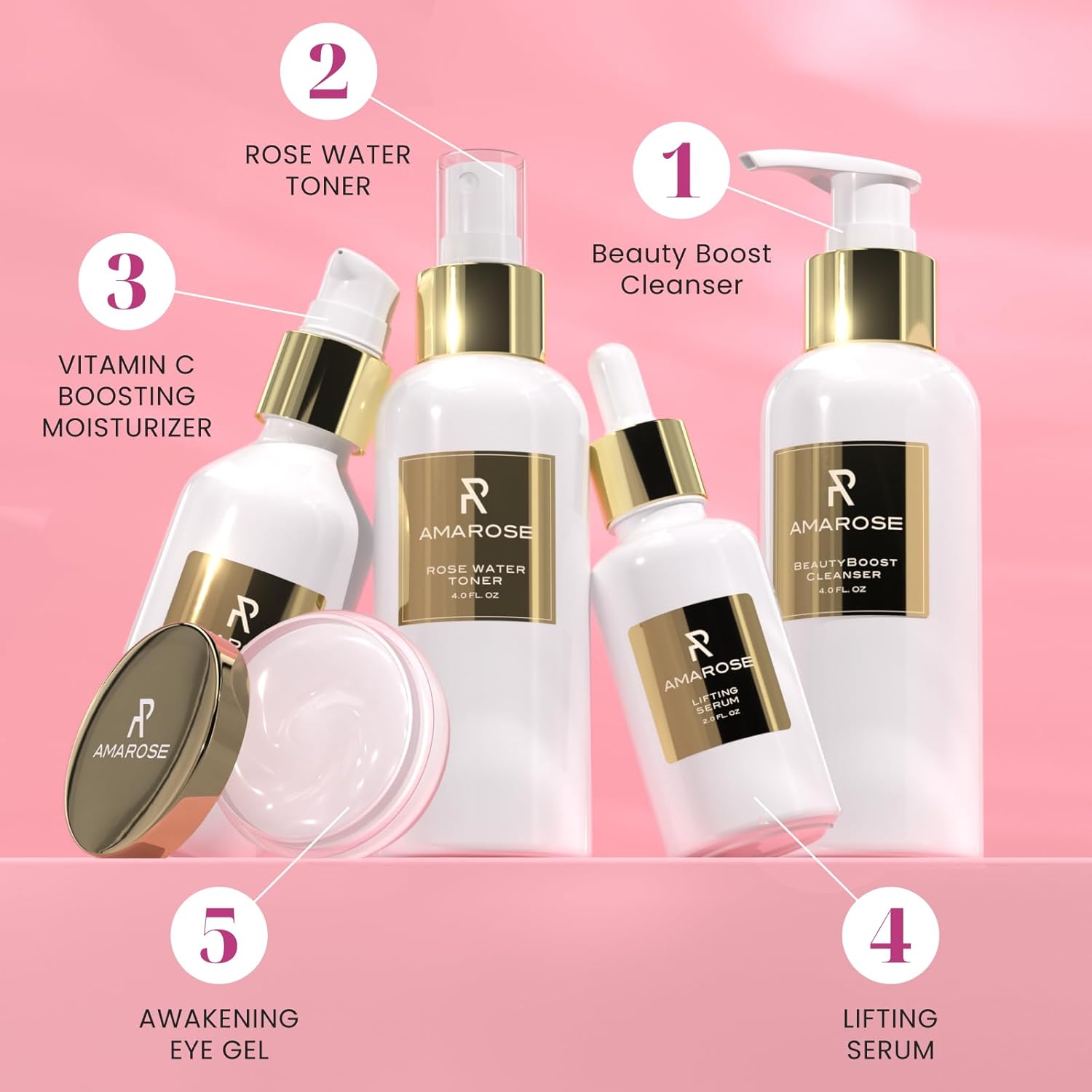 Amarose Lifting Serum - Advanced Skin Firming &amp; Hydrating Formula (2.0 fl oz) thumbnail 5