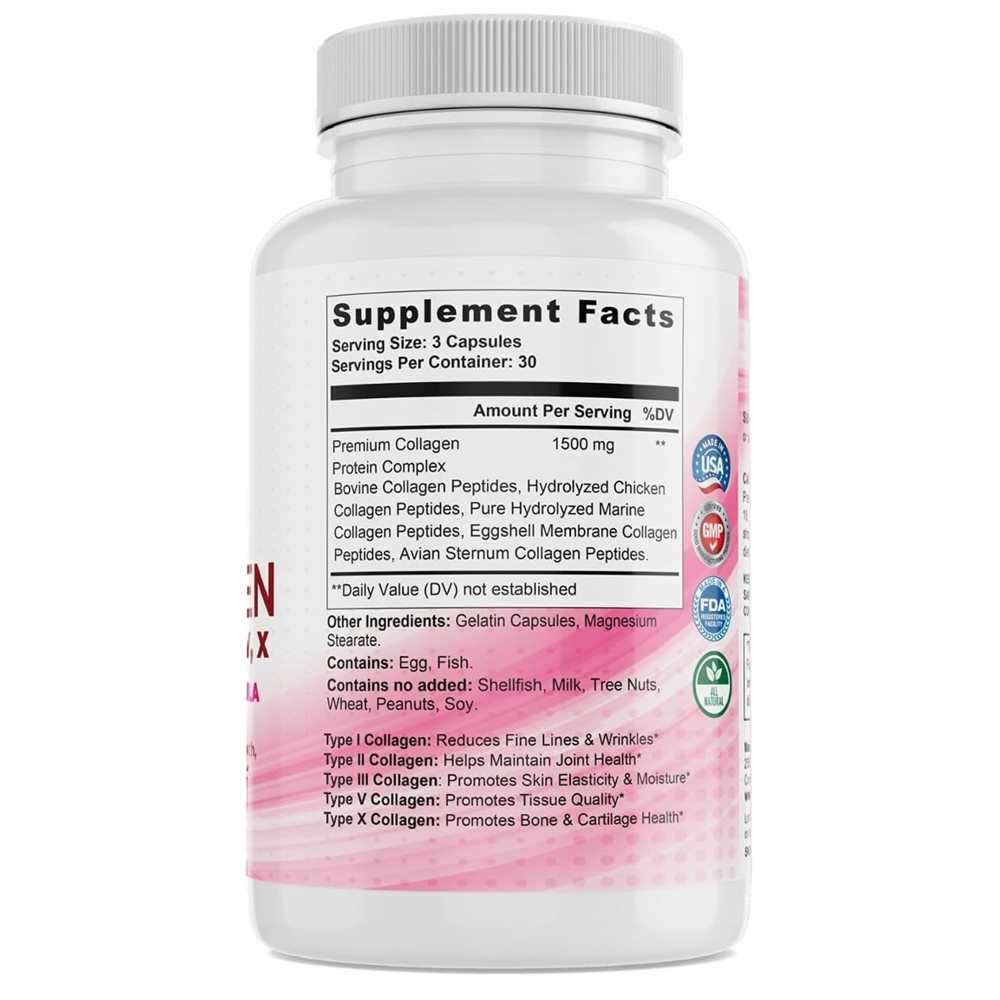 Well and Blessed Multi Collagen – 90 Capsules | 5 Collagen Types | Beauty &amp; Joint Support thumbnail 2