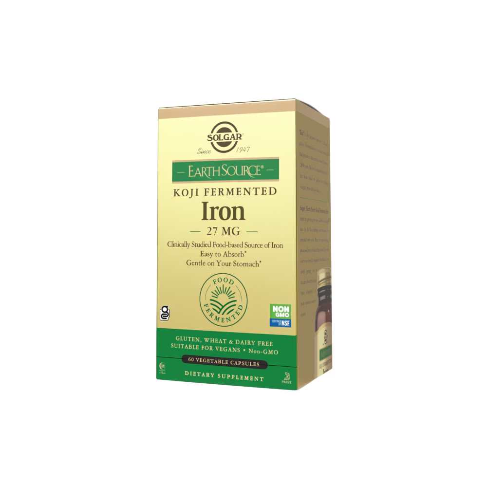 Solgar Earth Source® Koji Fermented Iron 27 Mg 30 Vegetable Capsules thumbnail 2