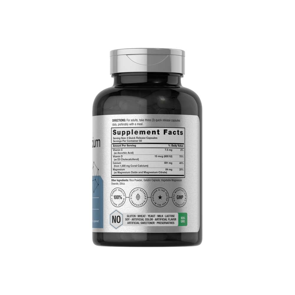 Horbäach Coral Calcium 1500mg per Serving | 150 Capsules thumbnail 2