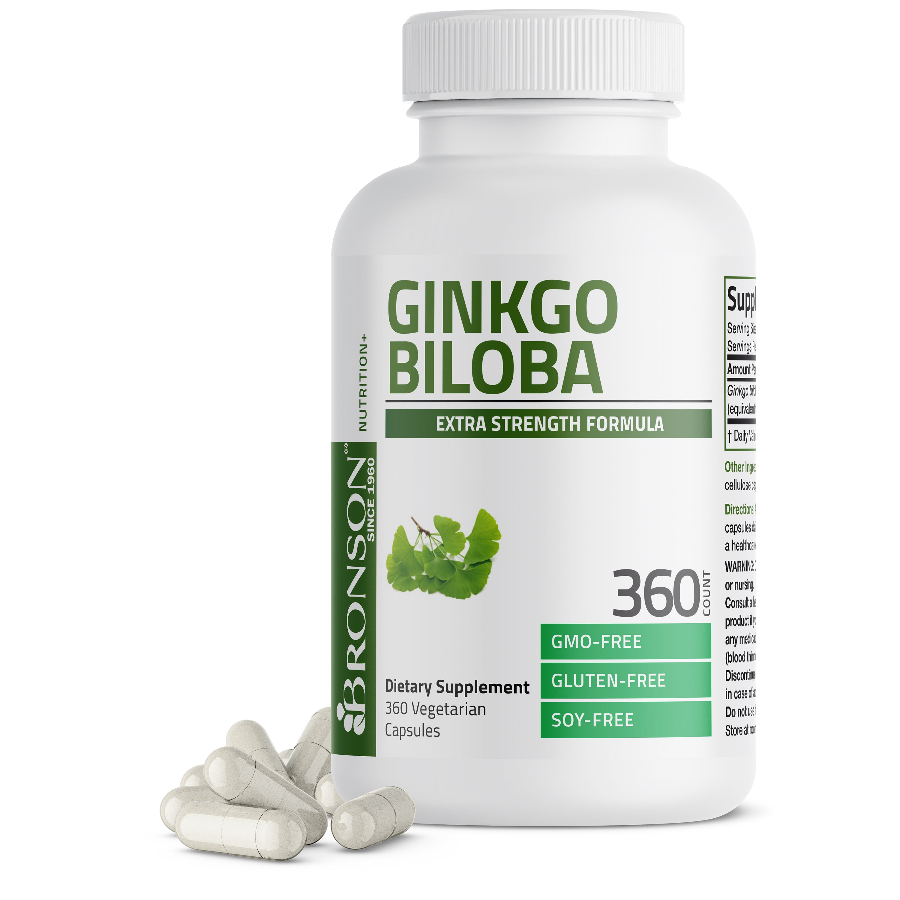 Bronson Vitamins Ginkgo Biloba - 500 Mg 90 Caps thumbnail 4