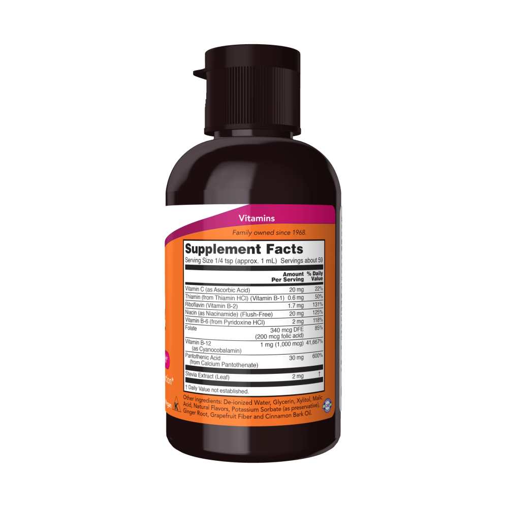 Now Foods Liquid B-12 B-Complex – Energy &amp; Nerve Health – 2 Fl Oz (59 M L) thumbnail 2