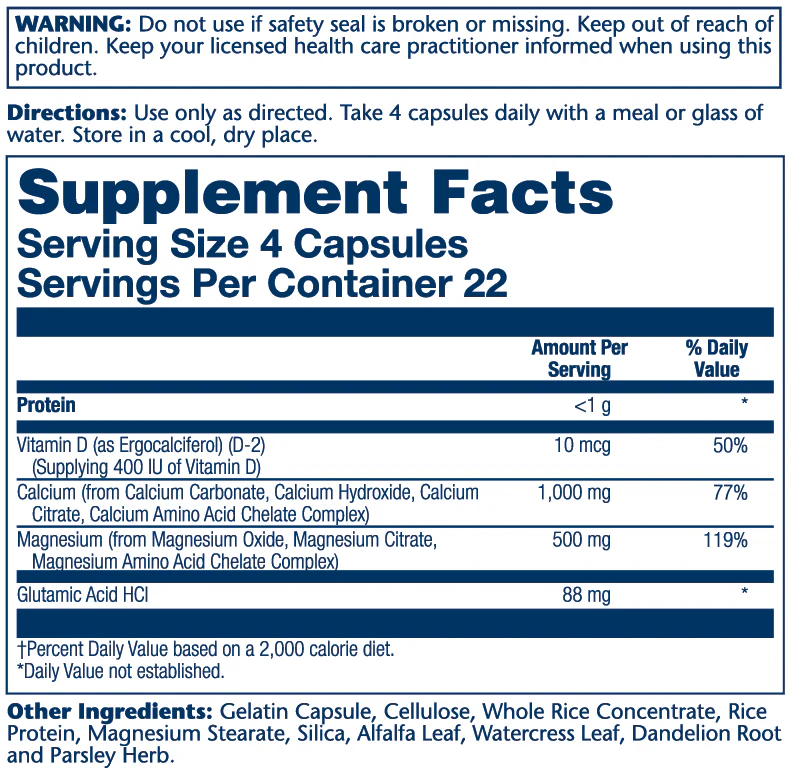Solaray Calcium &amp; Magnesium Amino Acid 90 Caps thumbnail 2