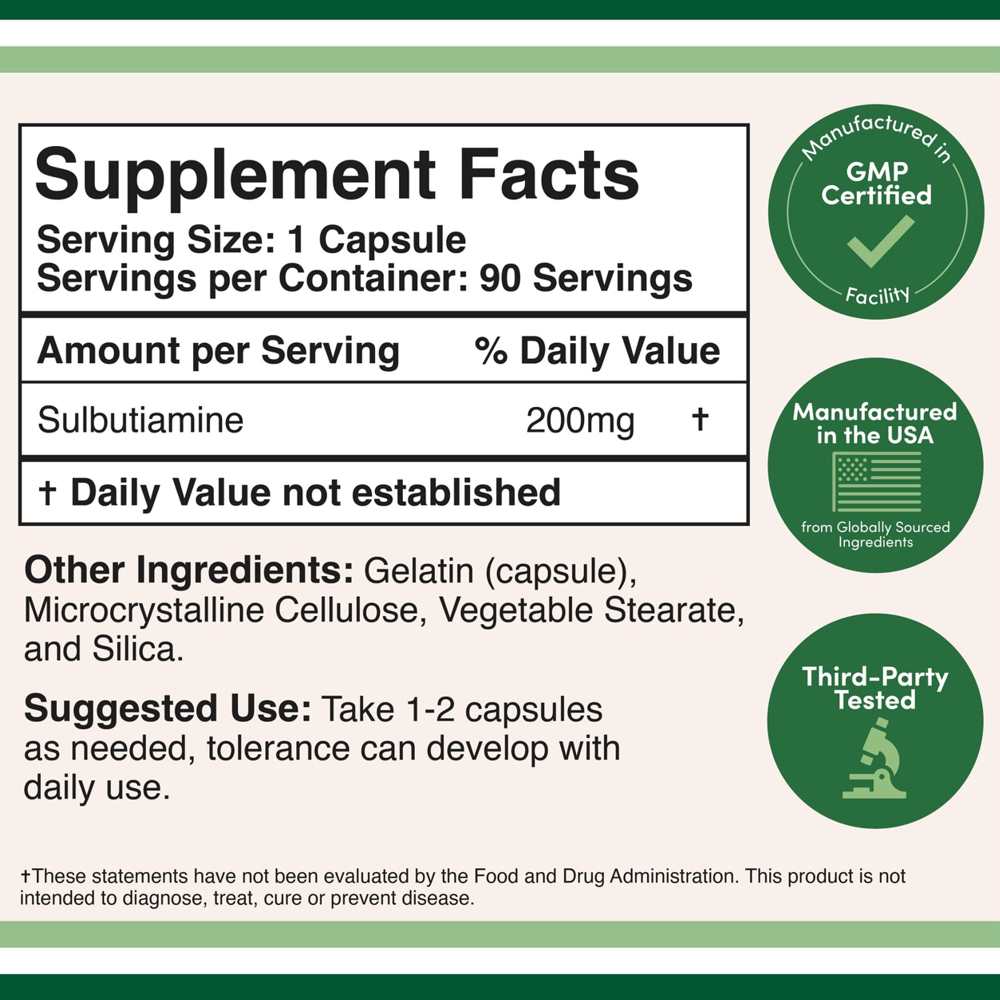 Double Wood Sulbutiamine – 200mg Cognitive &amp; Memory Support (90 Capsules) thumbnail 2