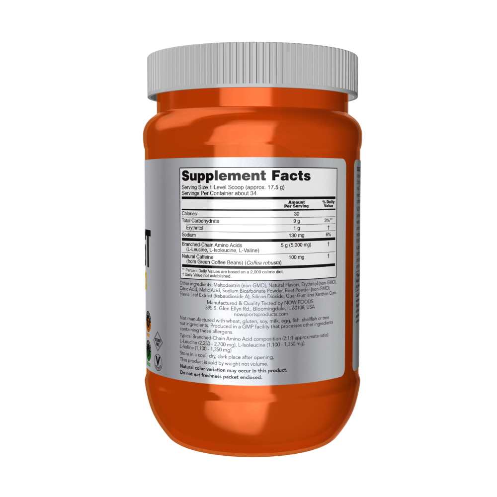 Now Sports Bcaa Blast Powder – Tropical Punch Flavor – Muscle Recovery &amp; Endurance Formula – 600g thumbnail 2