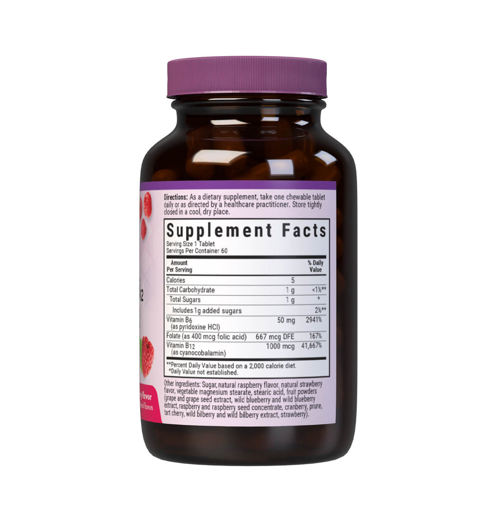 Bluebonnet Nutrition Earthsweet Chewables Vitamin B6, B12 &amp; Folic Acid 60 Tablets thumbnail 2