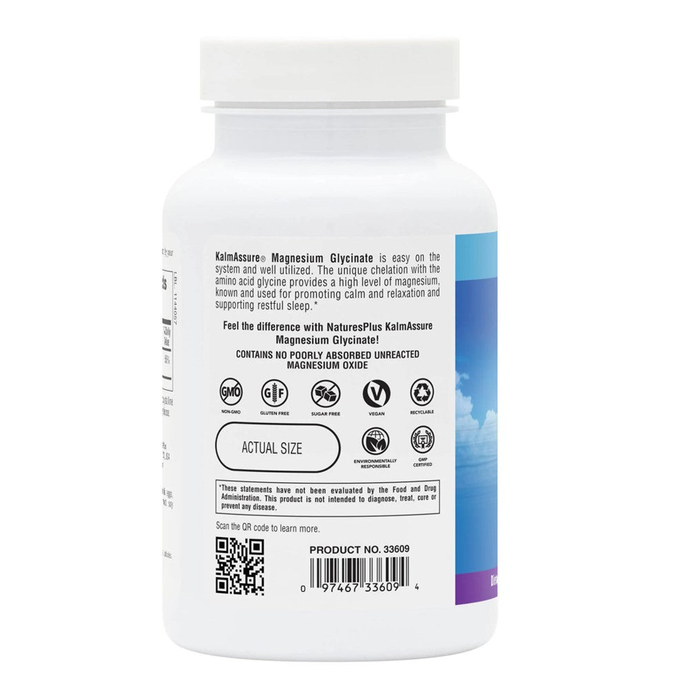 Natures Plus Magnesium Glycinate 210mg – Highly Absorbable &amp; Gentle on Stomach | 90 Capsules thumbnail 2