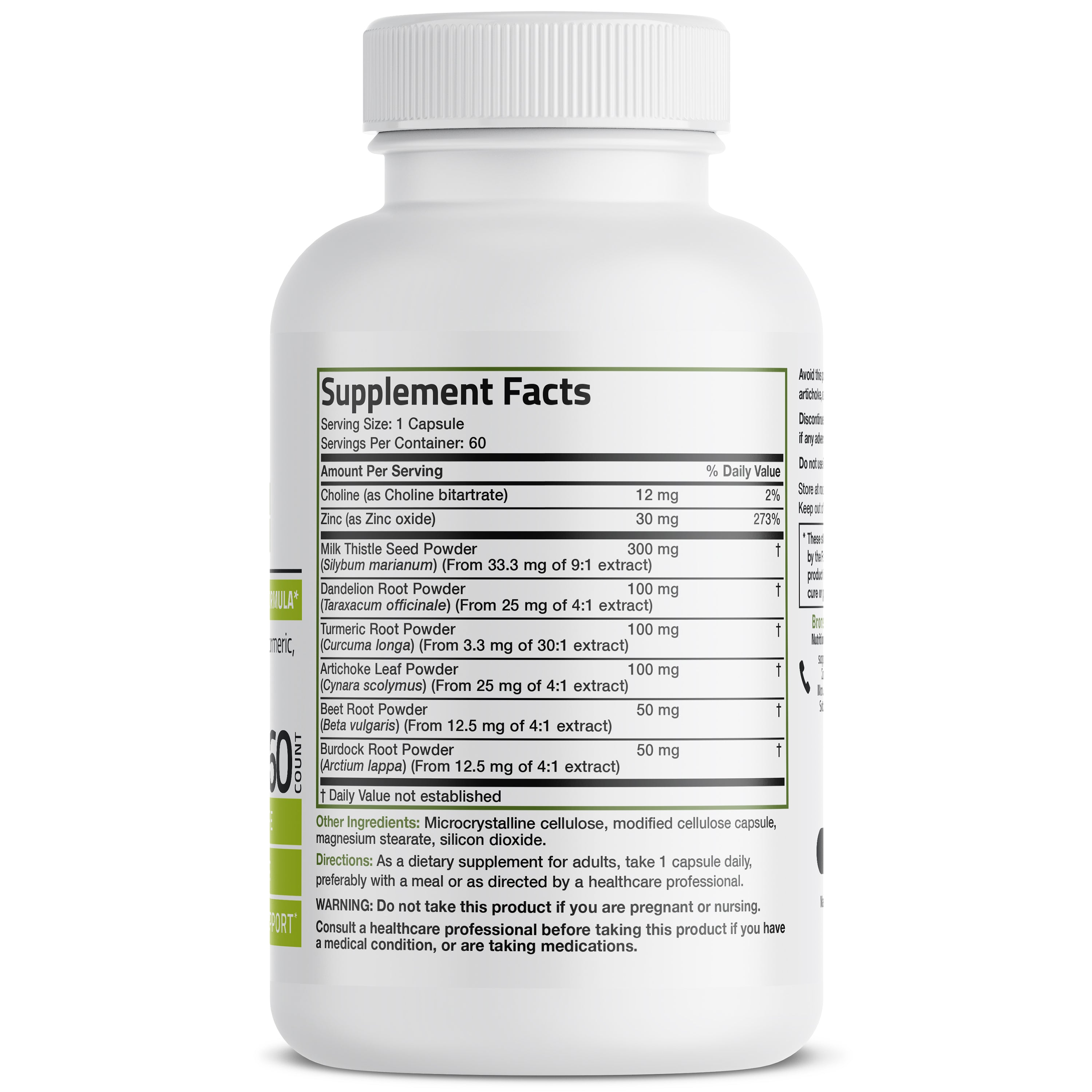 Bronson Vitamins Liver Detox Advanced Detox &amp; Cleansing Formula 60 Caps thumbnail 4