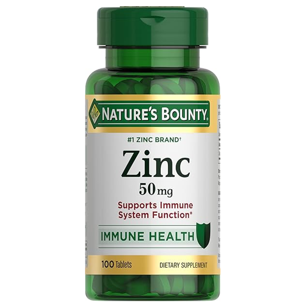 Nature's Bounty Zinc 50mg – Immune Support &amp; Wellness, 100 Caplets thumbnail 2