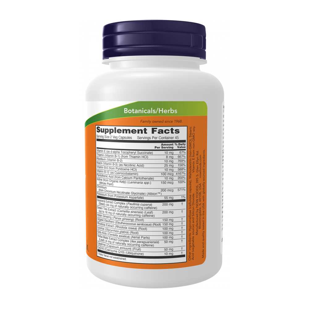 Now Foods Energy – Energy Boost &amp; Adrenal Support – 90 Veg Capsules thumbnail 2