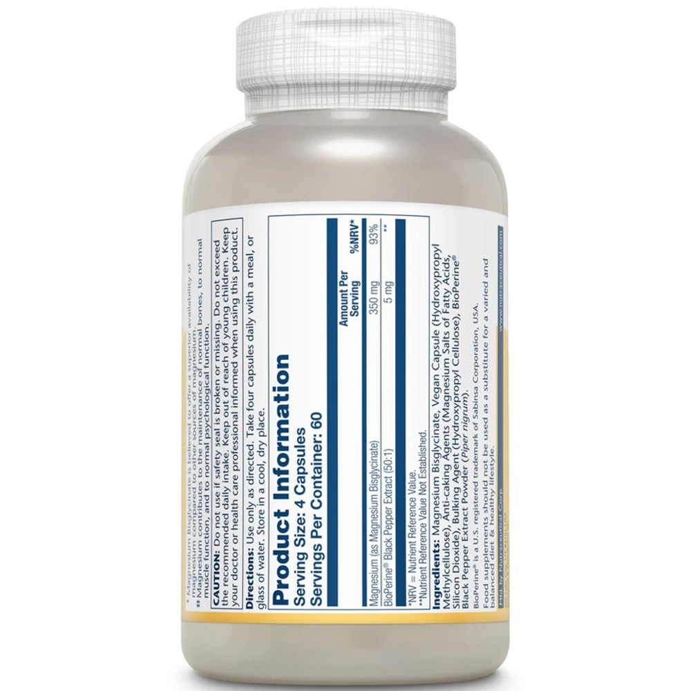 Solaray Magnesium Bisglycinate 350mg - Bone &amp; Muscle Support thumbnail 2