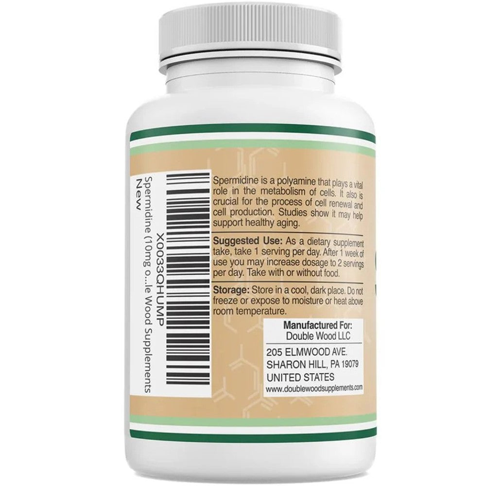 Double Wood® Spermidine 10mg – Cellular Health &amp; Longevity Support thumbnail 2