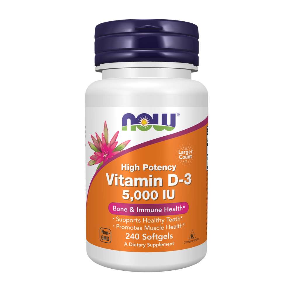 Now Foods Vitamin D-3 5000 Iu – High Potency Bone &amp; Immune Support – 30 Softgels thumbnail 4