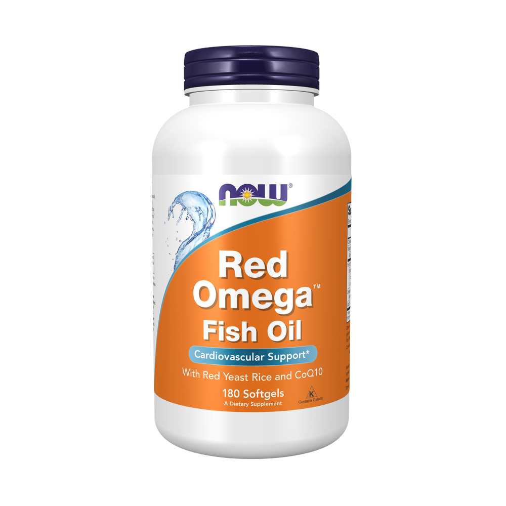 Now Foods Red Omega Fish Oil with Red Yeast Rice &amp; Co Q10 – 90 Softgels thumbnail 2