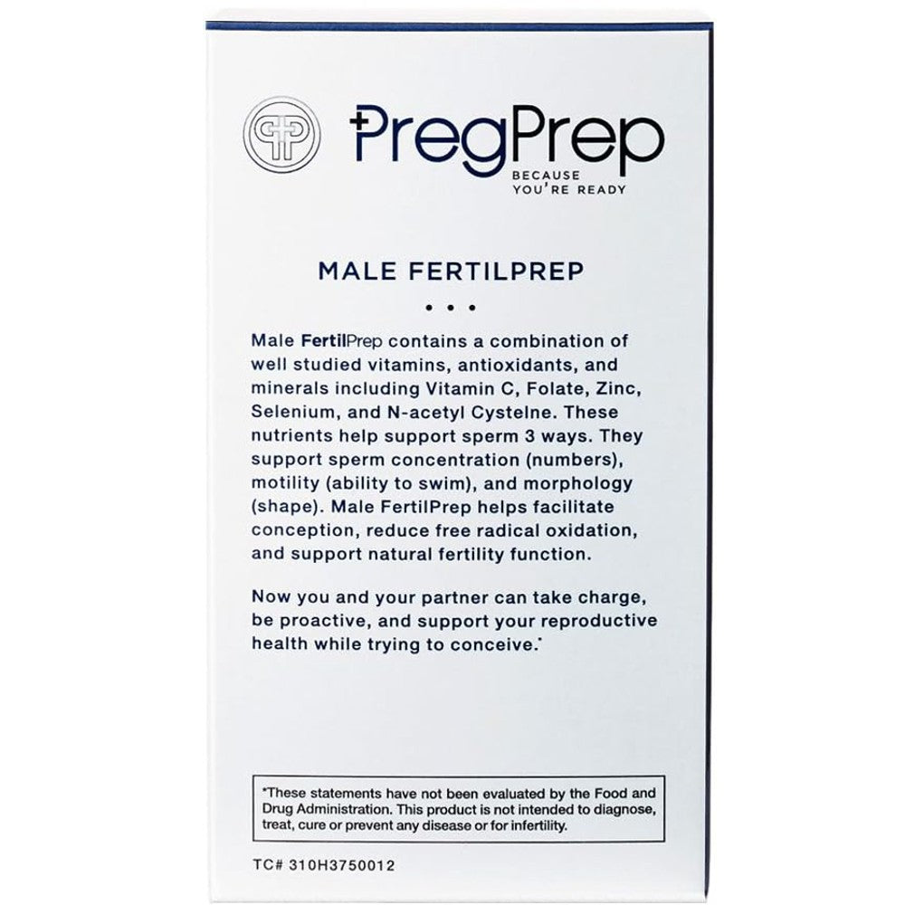 PregPrep Male FertilPrep — Sperm Health, Motility, Morphology &amp; Concentration (120 Capsules) thumbnail 2