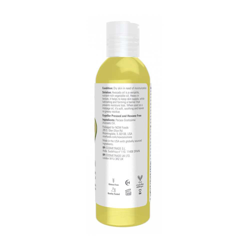 Now Foods Avocado Oil – 100% Pure &amp; Nourishing – Moisturizing Oil for Skin &amp; Hair – 118 M L thumbnail 2