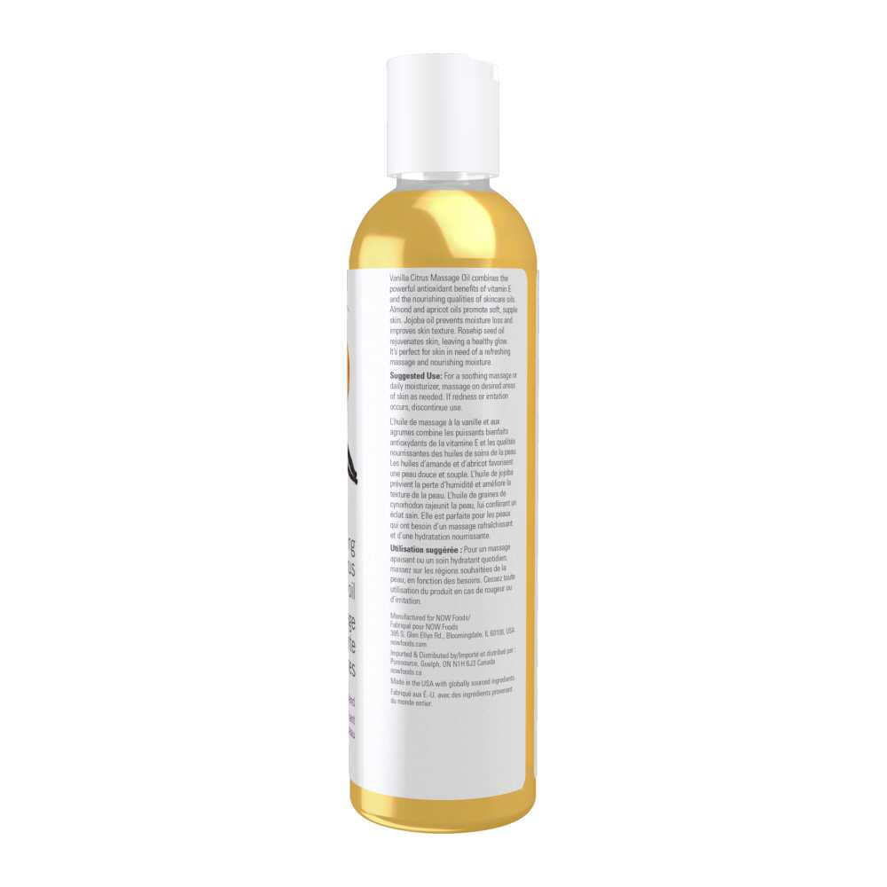Now Foods Refreshing Massage Oil – Vanilla Citrus Aromatherapy Blend – Body &amp; Massage Oil – 237 M L thumbnail 2