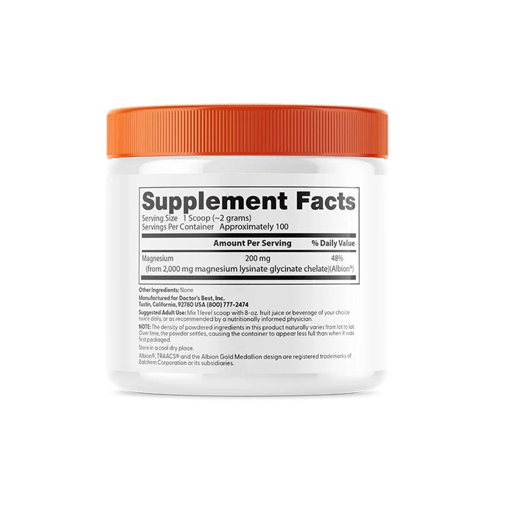 Doctor's Best Magnesium Powder with Lycinate Glycinate - Muscle Relaxation &amp; Support thumbnail 3