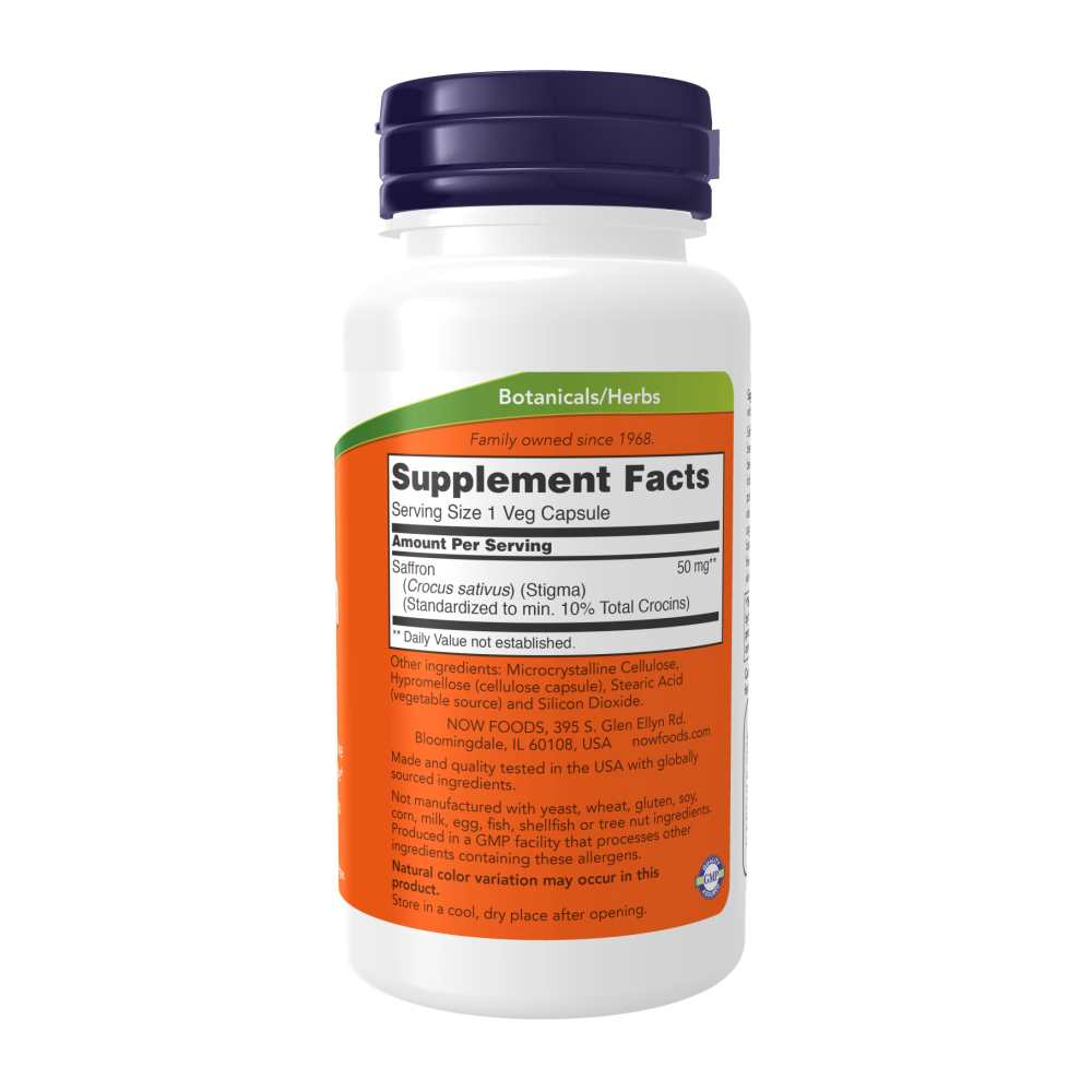 Now Foods Saffron Extract 50 Mg – Mood &amp; Emotional Balance Support – 60 Vegan Capsules thumbnail 2