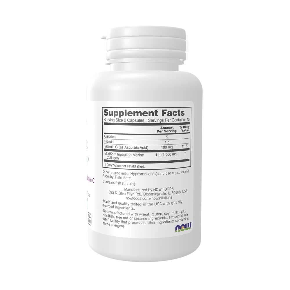 Now Foods Aquatic Beauty+™ – Marine Collagen &amp; Astaxanthin Complex – Skin, Hair &amp; Nail Support Capsules – 90 Count thumbnail 2