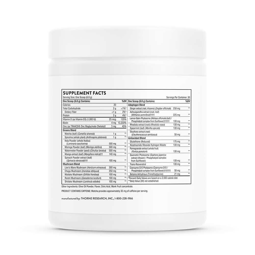 Thorne Daily Greens Plus – Comprehensive Greens &amp; Superfoods Blend thumbnail 2