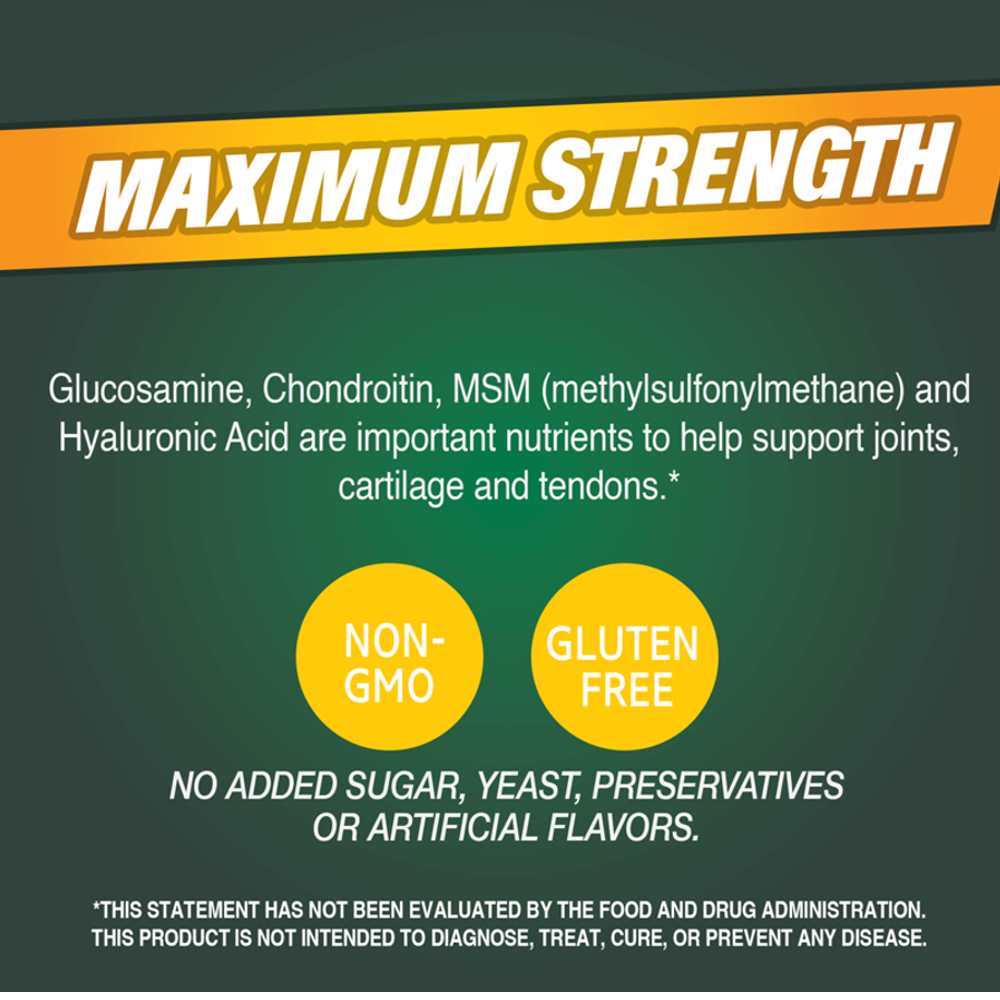 21st Century Glucosamine &amp; Chondroitin Plus Hyaluronic Acid Plus Msm 120 Tabs thumbnail 2