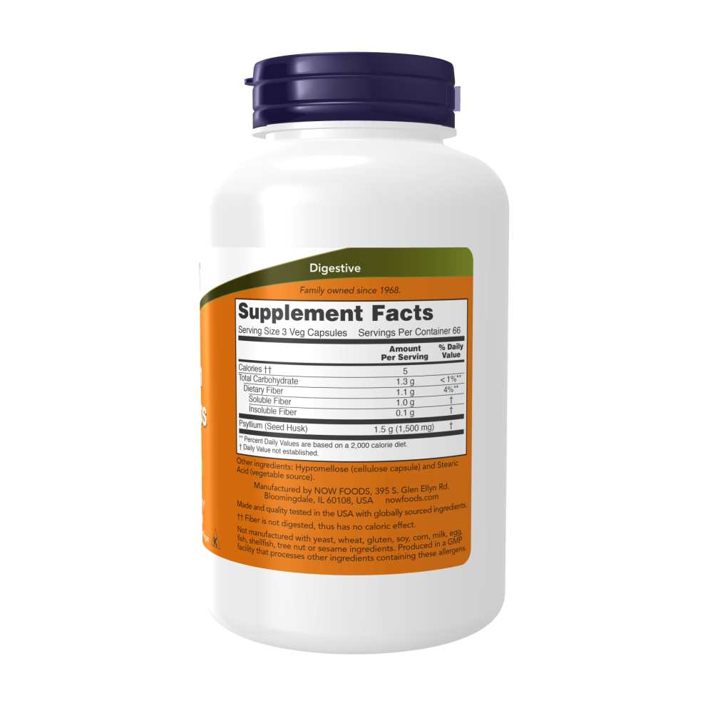 Now Foods Psyllium Husk Capsules – Intestinal Health &amp; Natural Digestive Support | 200 Count thumbnail 3
