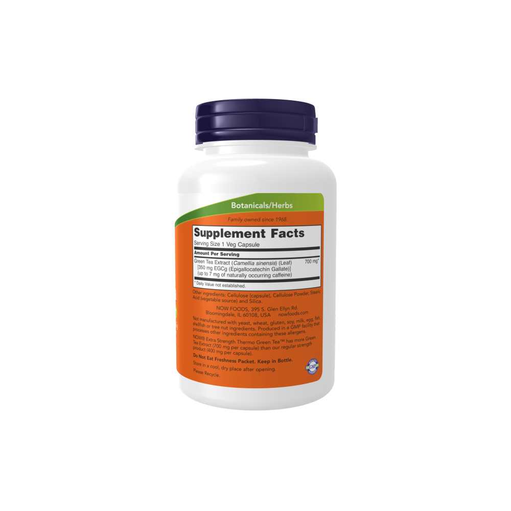 Now Foods Extra Strength Thermo Green Tea 700 Mg – Fat Burner &amp; Energy Support – 90 Capsules thumbnail 2