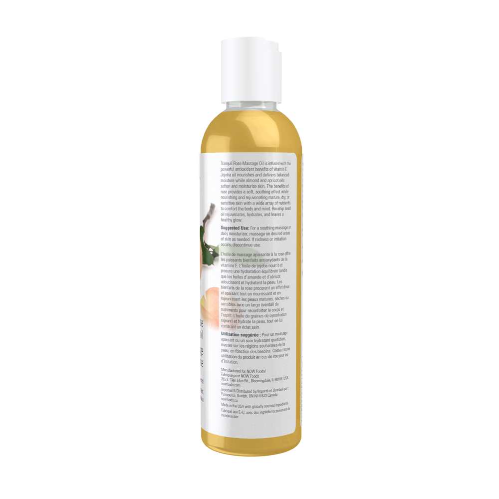 Now Foods Tranquil Rose Massage Oil – Calming Blend with Rose, Jojoba &amp; Almond Oils – Aromatherapy Body Oil – 237 M L thumbnail 2