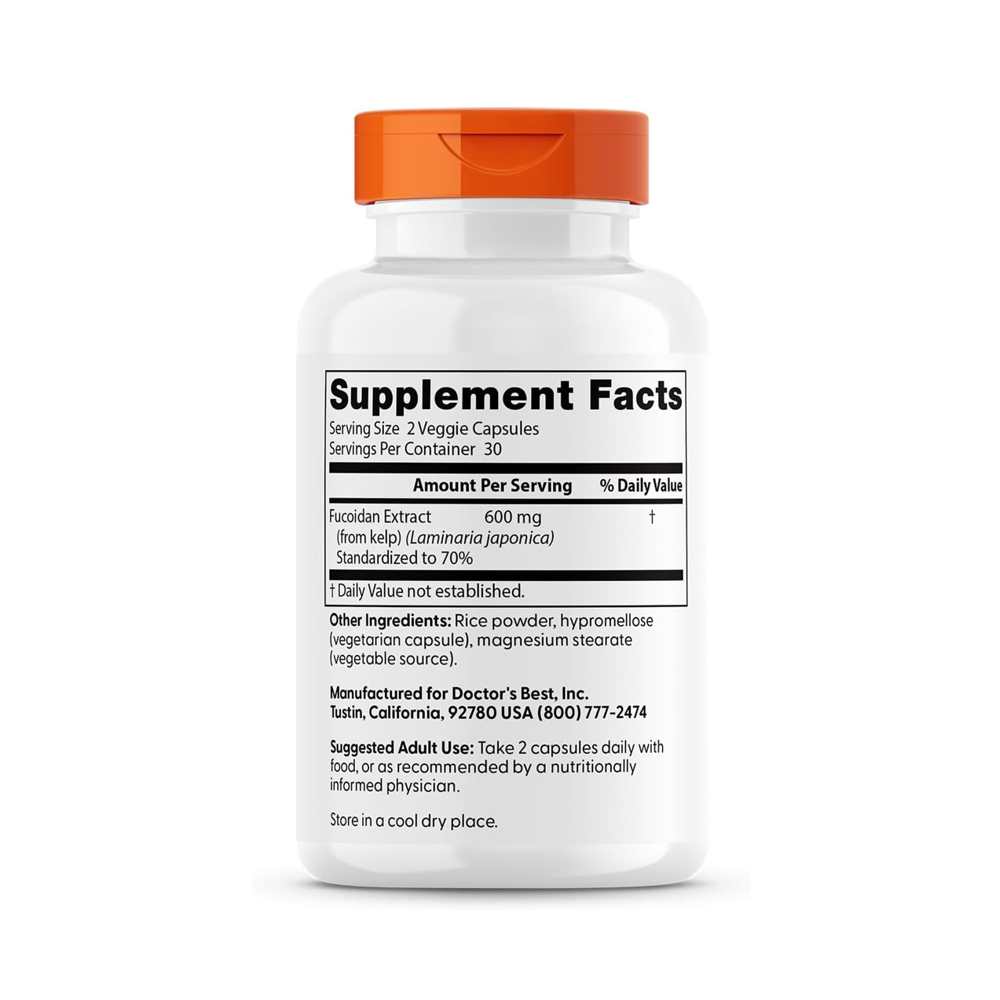 Doctor's Best Fucoidan 70%, 60 Veggie Caps thumbnail 2