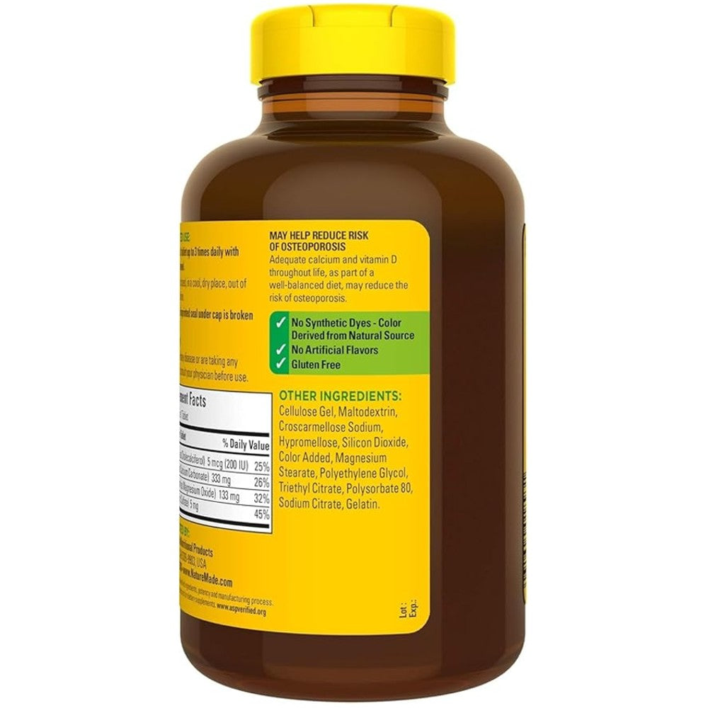 Nature Made Calcium Magnesium Zinc with Vitamin D3 – Bone Strength &amp; Immune Support thumbnail 3