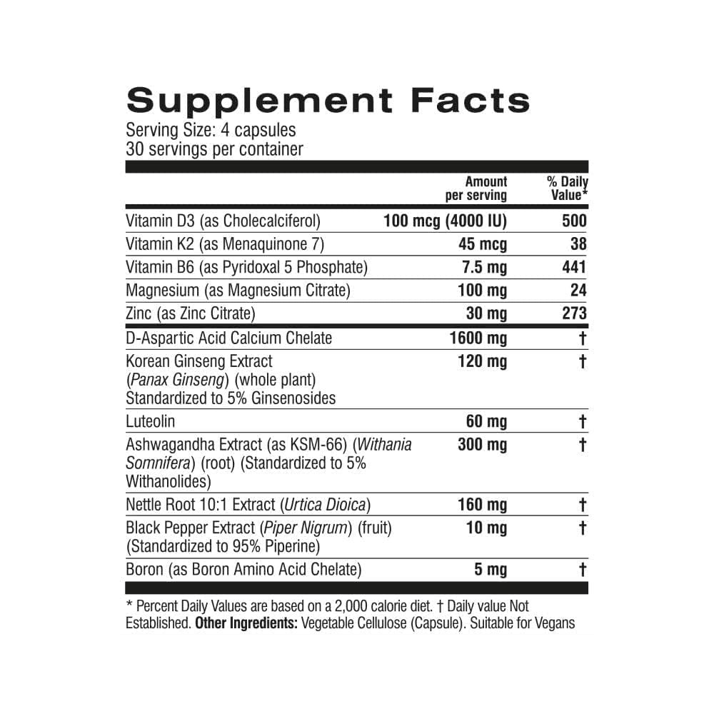Prime Male™ Vitality Complex - 100% Natural Testosterone Booster for Energy, Libido &amp; Lean Muscle - 120 Capsules thumbnail 3